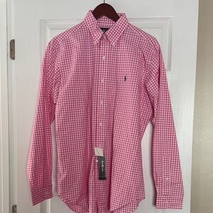 Polo by Ralph Lauren Men's Pink Checkered Shirt